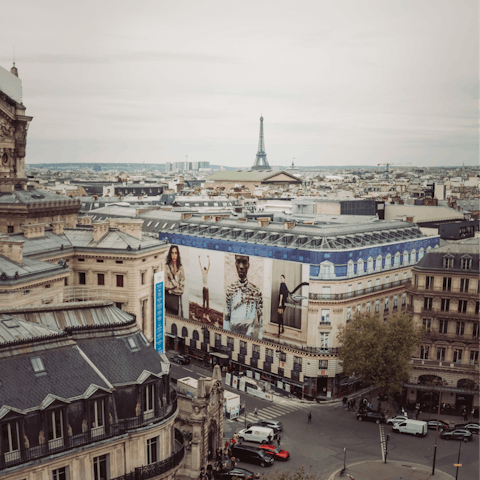 Head to the roof terrace at Galeries Lafayette for excellent views