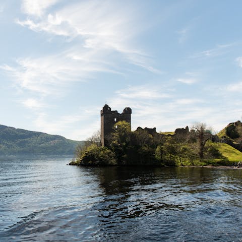 Admire beautiful Urquhart Castle, only 4 kilometres away