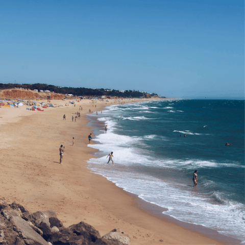 Visit the Algarve's sandy beaches, a short drive away