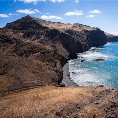 Stay near the coastal village of Calheta on Madeira's rugged and volcanic island