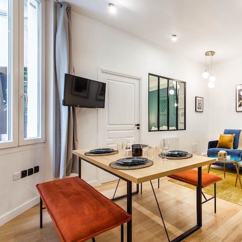 Taste the sweetness of city living with intimate dinners around the table