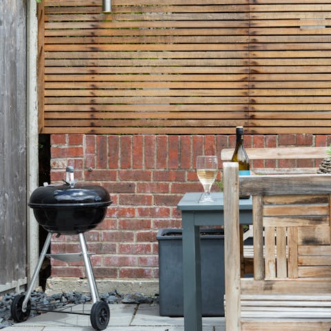 A barbecue on the patio