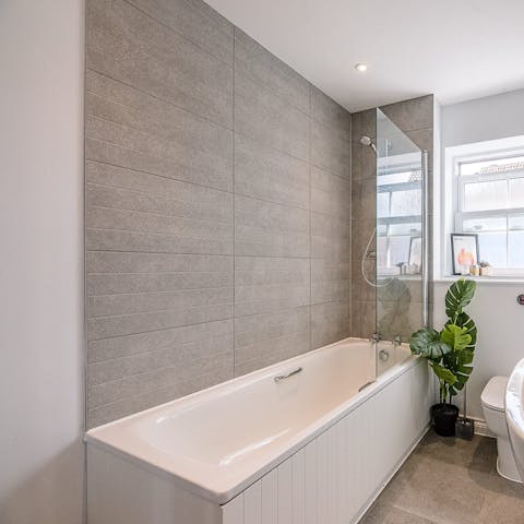 Warm up after a coastal walk with a luxurious bubble bath