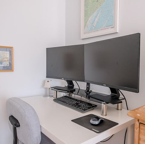 Check in with work from the comfort of your home workspace