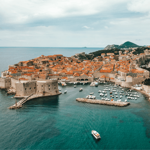 Stroll fifteen minutes to Dubrovnik’s historic Old Town