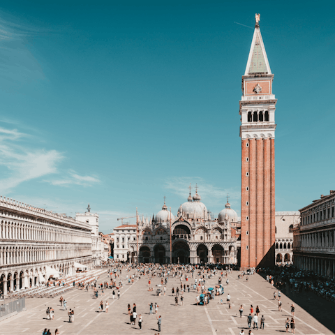 Visit bustling St. Mark's Square, just 100 metres away