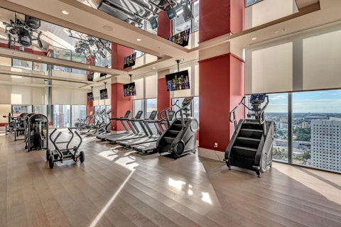 Enjoy an energising workout in the shared gym