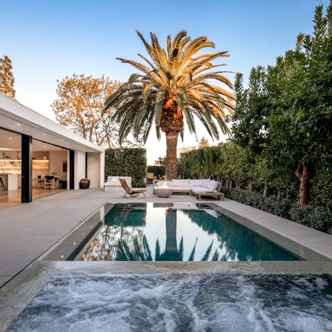Beat the LA heat with a refreshing dip in the private pool