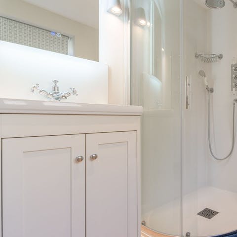 Sing in the shower – there's a Bluetooth speaker built into the mirror