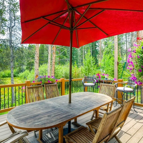 Grill out on the terrace after hiking the nearby trails