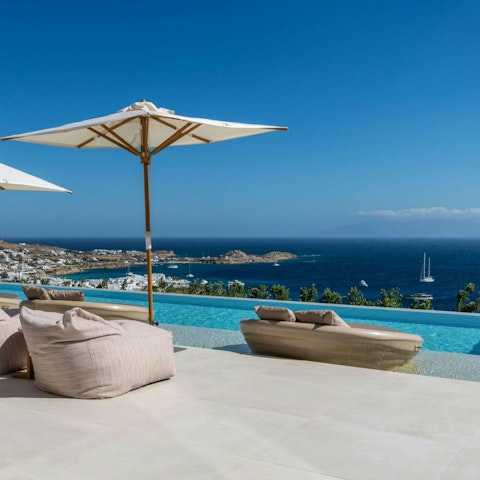 Fall in love with the sea views while lounging by the pool