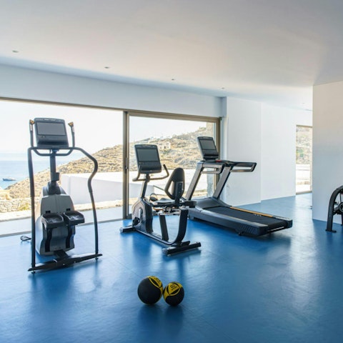Enjoy a workout with a view in the home gym