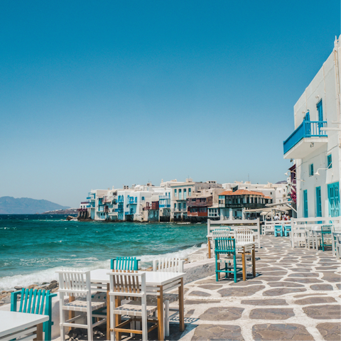 Explore the historic heart of Mykonos Town – a short drive away