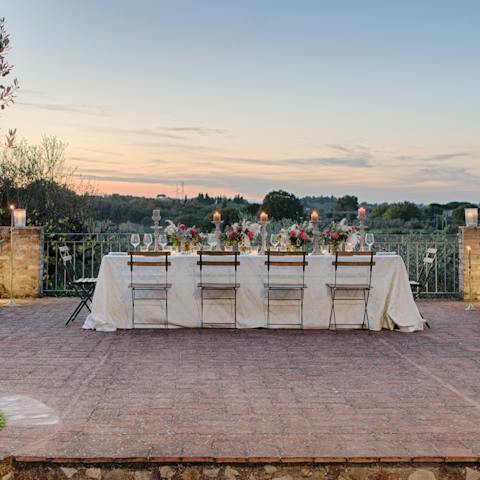 Dig into a candlelit meal prepared by a private chef