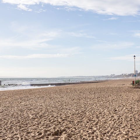 Feel the sand between your toes on Southbourne Beach, a two-minute walk away