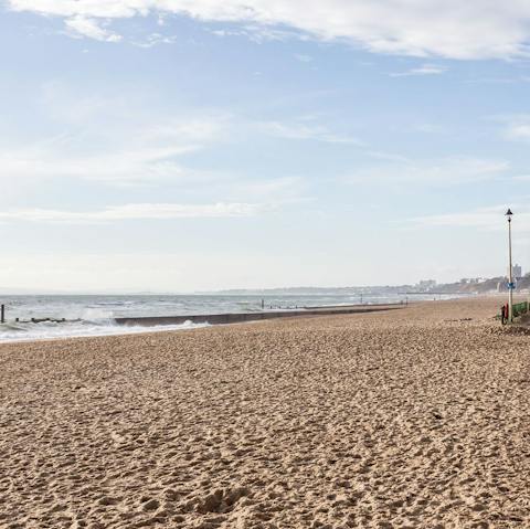 Feel the sand between your toes on Southbourne Beach, a two-minute walk away