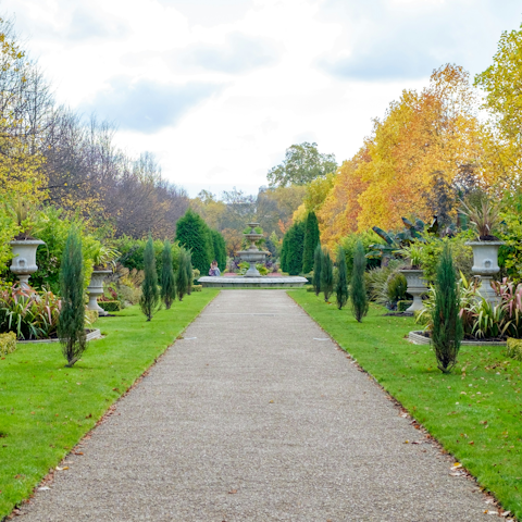 Stroll around leafy Regents Park, 5-minute walk away