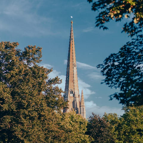 Visit the cathedral city of Norwich, an eighteen-minute drive away