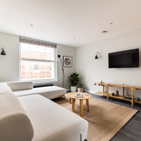 Kick back in the living room with your favourite Netflix show and a glass of wine