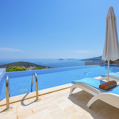 The ocean facing infinity pool that feels like a sea of blue