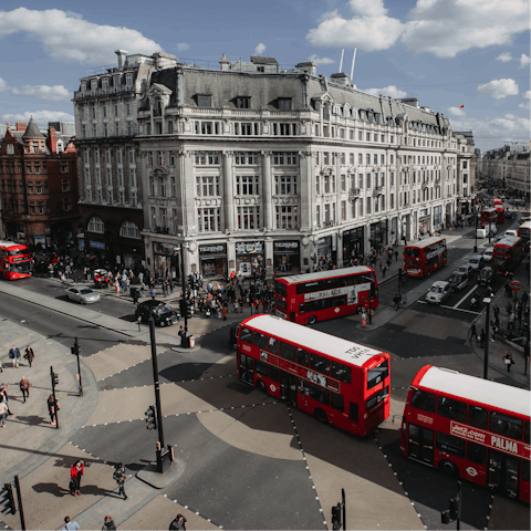 Shop til you drop on Oxford Street – it's a few Tube stops away