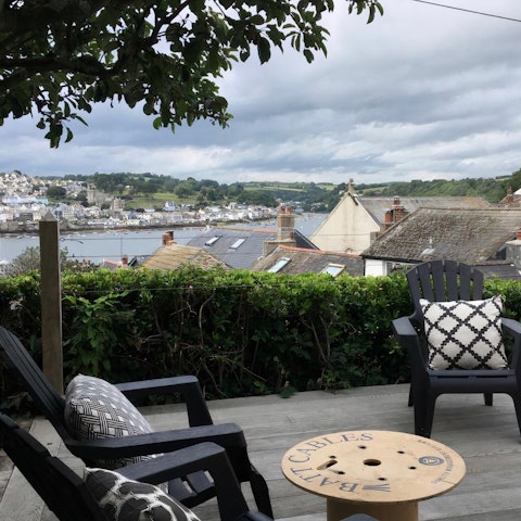 Make the most of long summer days out on the decking, with views over the estuary