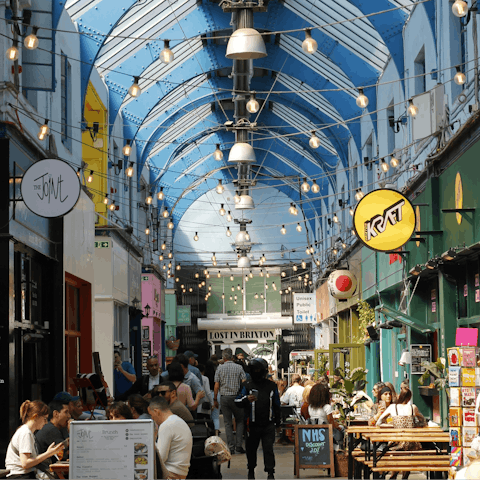 Visit Brixton market, twenty-three minutes away by car