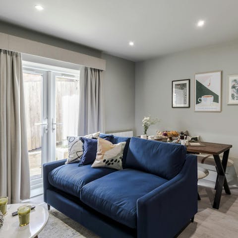 Chill out in the open-plan living space