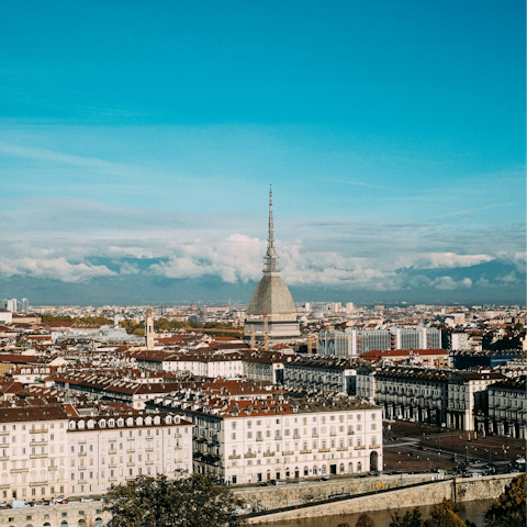 Explore Turin, less than an hour's drive