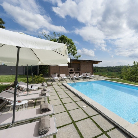Soak up the view from the private pool