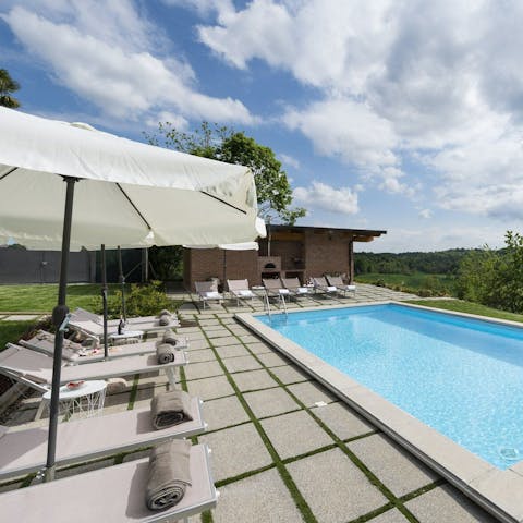 Soak up the view from the private pool