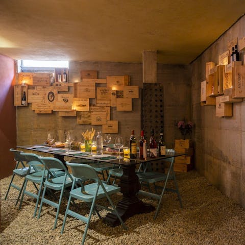 Book a private tasting in the wine cellar