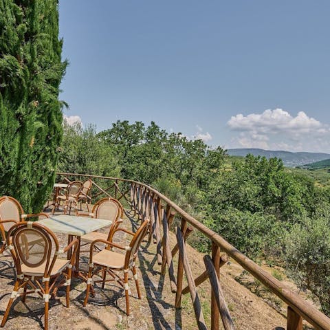 Sip a fine local wine as you drink in the panoramic views