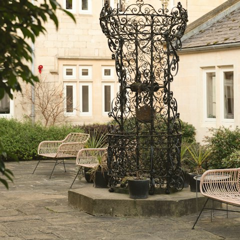 Unwind in the peaceful shared garden