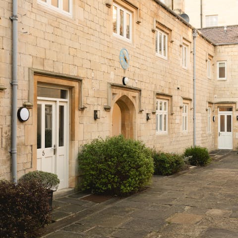 Admire the original features of this 16th-century building