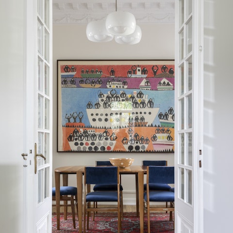 Get together for dinner around the dining table
