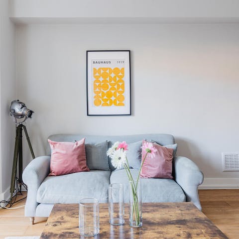 Curl up on the sofa after a busy day of sightseeing