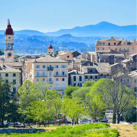 Visit the island's capital of Corfu
