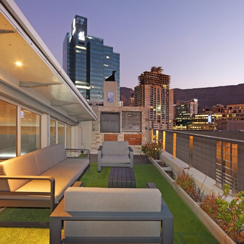 Enjoy some South African wine with panoramic views on the terrace