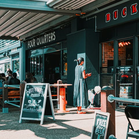 Explore the thriving bars and coffee shops in Hackney Wick