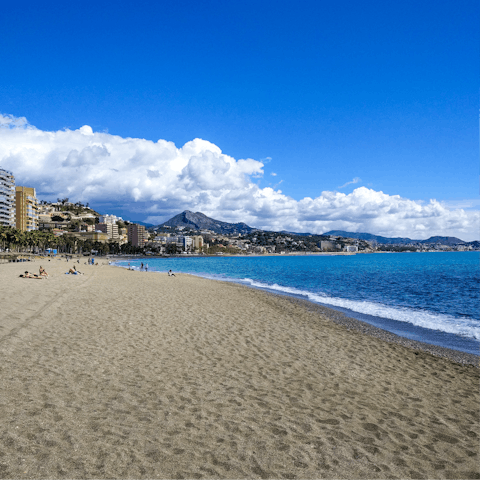 Spend your day at the beach, just over a mile away