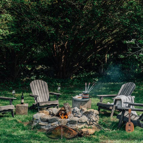 Break open a bottle of wine and share stories around the fire