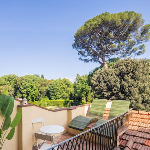 Catch some sun or dine alfresco on the private terrace
