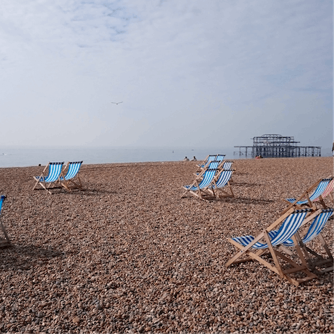 Order fish and chips and sit on the beach for a casual lunch overlooking the sea