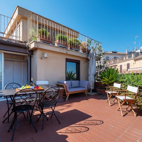Wine and dine alfresco during the warmer months