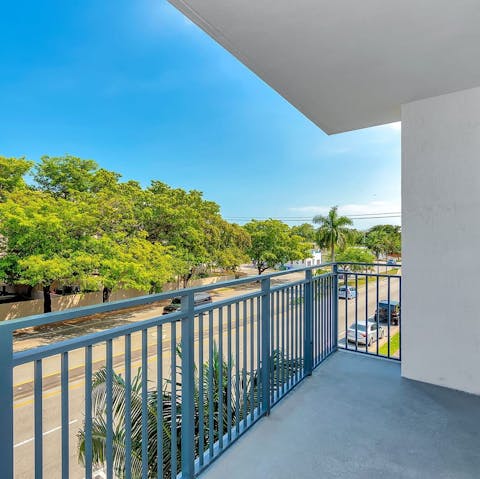Breathe in the tropical air from your private balcony