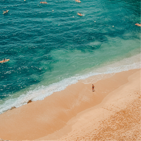 Stroll down to the sea – the beach is 100 metres away