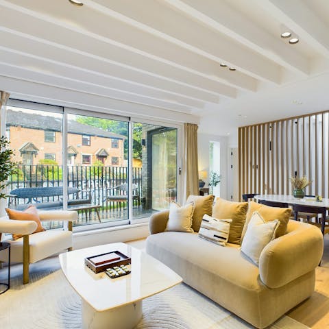 Bask in the views of Regent's Canal on the small balcony