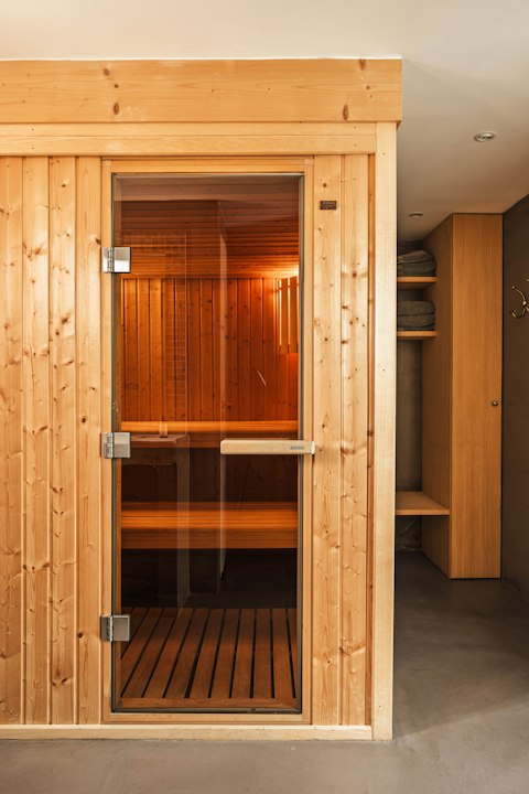 Sweat it out in the timber-lined sauna after a long day