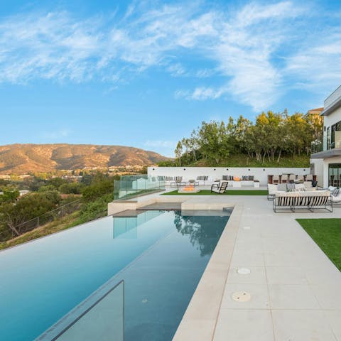Feel a wonderful sense of relaxation after a swim in the pool